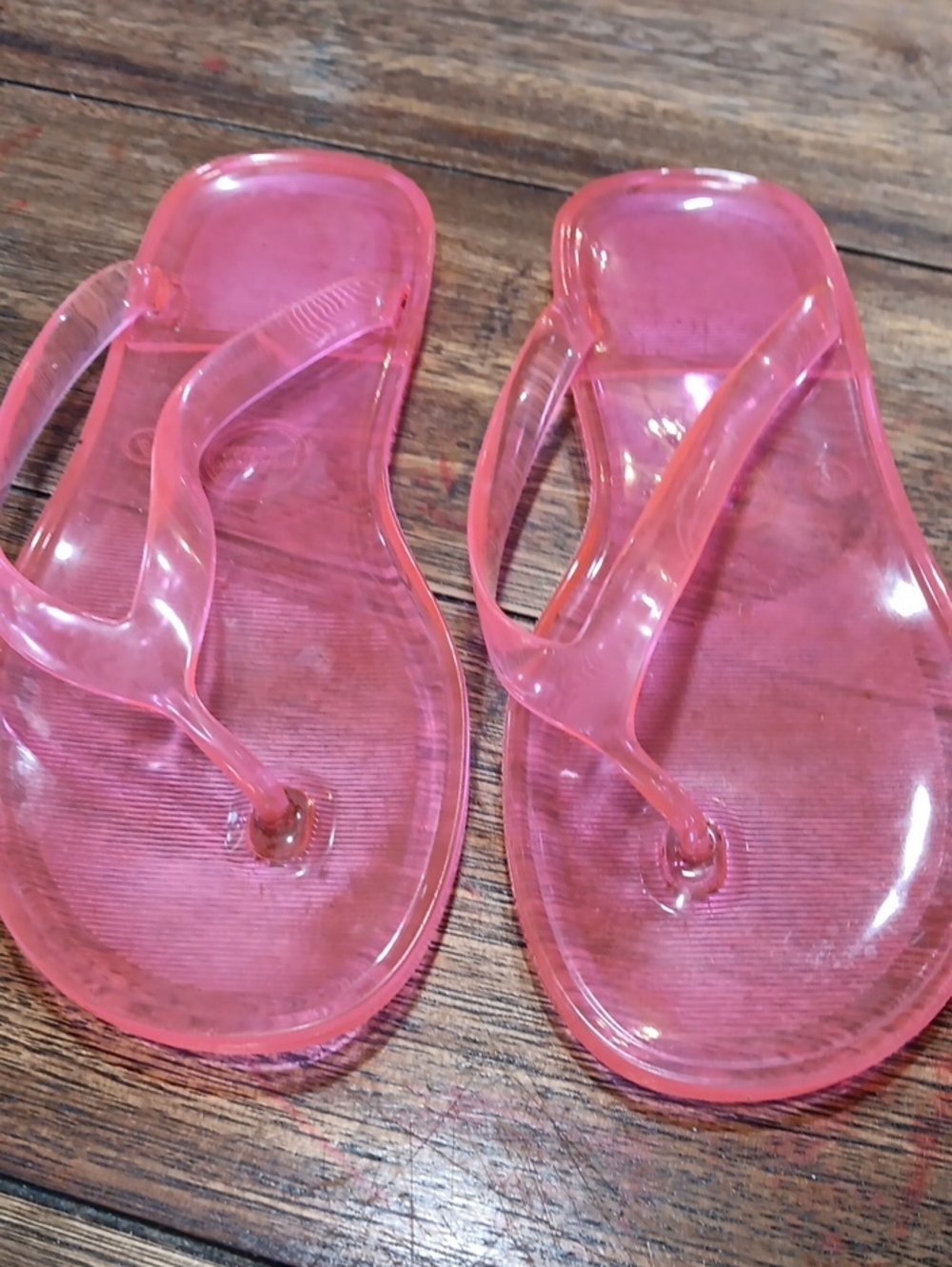 Wonder Nation  Pink Jelly Flip Flop Sandals - Girls